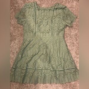 Altar'd State Sage Lace Detail Top
